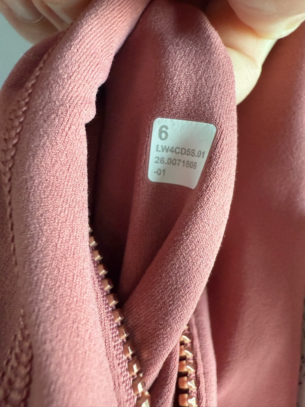 NWT Lululemon Dusk Rose Gold Define Jacket Nulu Size 6 - Picture 8 of 8